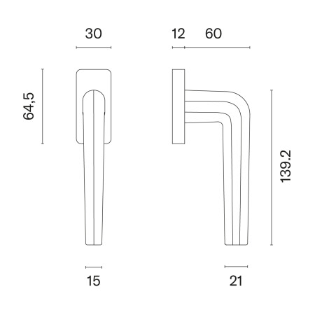 Eurofenstergriff MP FUNKIA - HR 7S (BS - Mattschwarz)