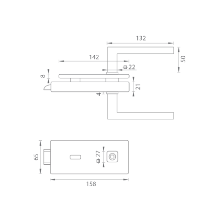 MP – UNIQUE R8 – GÄSTEGRIFF-GLASSCHLOSS – BB (BS – Mattschwarz)