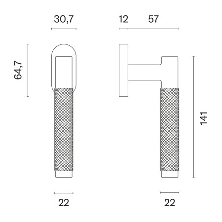 Euro-Fenstergriff MP MOLINIA - R 7S (OLS - Gebürstetes Messing)