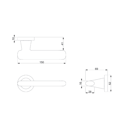Türbeschlag MP CE - CASTA - R (BS - Mattschwarz)