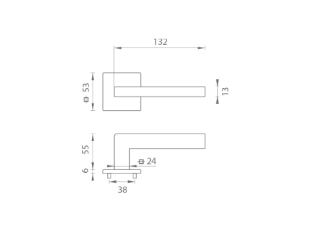 Türbeschläge MP - PRIMA - HR SQ6 (OCS - Gebürstetes Chrom)