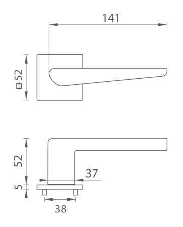 Türbeschläge MP TI - TIGA - HR 4154Q 5S (T - Titan)