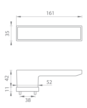 Türbeschlag MP TI - BIG Vario - RT 3084RT (NP - Nickel perlmutt)