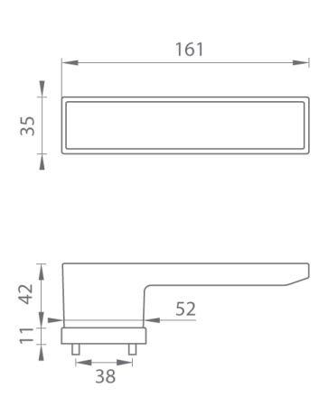 Türbeschlag MP TI - BIG Vario - RT OP 3084RT (BS - Mattschwarz)