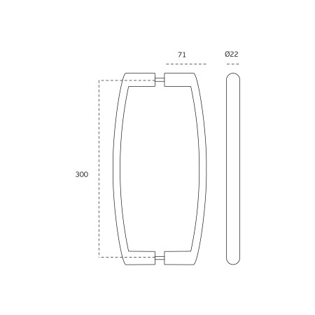TÜRGRIFF MP IN.07.141.D - Stück (TB - Titanschwarz)