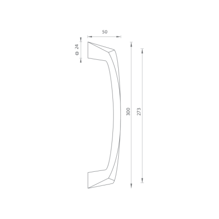 Türgriff MP CRYSTAL (Mattgrau)