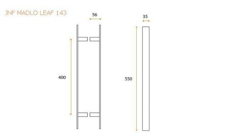 Türgriff MP JNF - IN.07.143.D (BN - Gebürsteter Edelstahl)