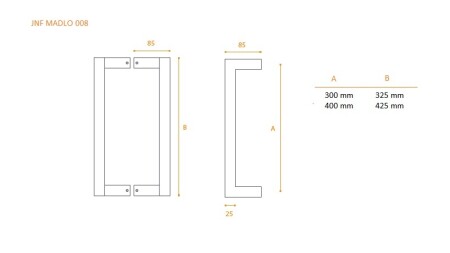 TÜRGRIFF MP JNF - IN.07.008.D (BN - Gebürsteter Edelstahl)