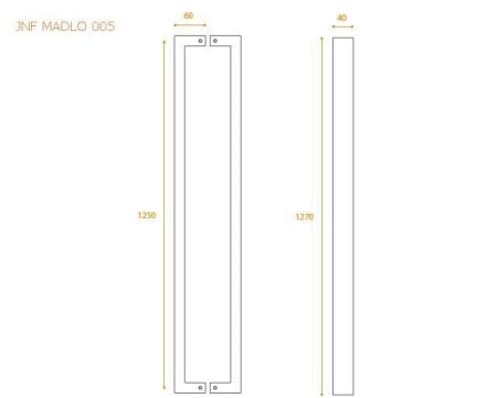 TÜRGRIFF MP JNF - IN.07.005.D.1250 (BN - Gebürsteter Edelstahl)