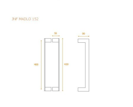 TÜRGRIFF MP JNF - IN.07.152 (BN - Gebürsteter Edelstahl)