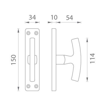 Fensterabstandshalter MP BA - LUCIA (F4 - Bronze eloxiert)