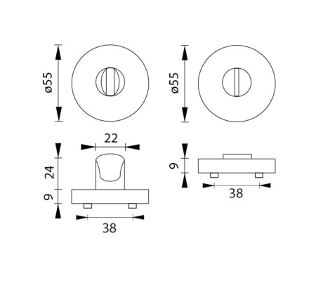 Türrosette MP - R (BS - Mattschwarz)