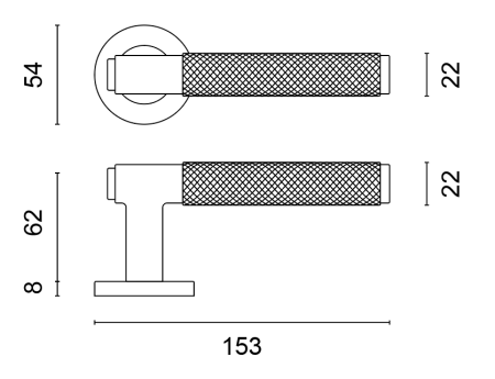 Türbeschlag MP SH - OVAL - R 1741 PRO 8 MM (T PVD - Titan PVD)