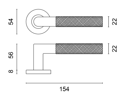 Türbeschlag MP SH - OVAL - R 1742 PRO 8 MM (T PVD - Titan PVD)