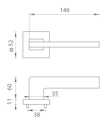 Türbeschlag MP TI – JUNIOR – HR 4140Q (OC – Chrom poliert)