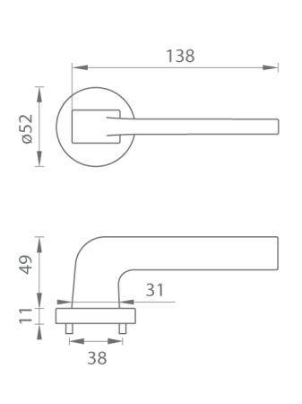 Türbeschlag SUPRA - R 3097 (BS - Mattschwarz)