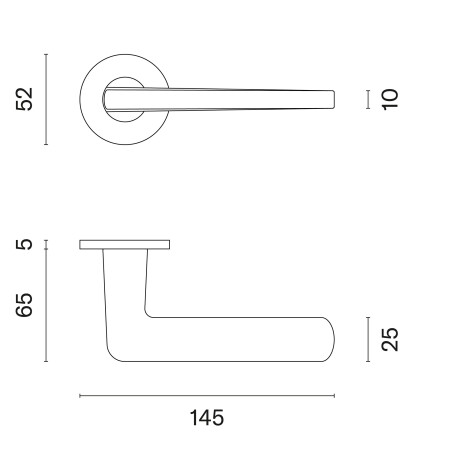 Türbeschläge MP AS - LIRA - R 5S (CUM PVD - Kupfer matt PVD)