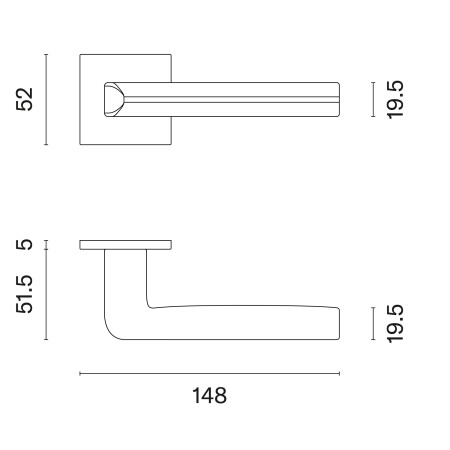 Türbeschläge MP AS - SALICE - HR 5S (BS - Schwarz matt)