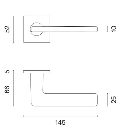 Türbeschläge MP AS - SETIA - HR 5S (OLV - Poliertes lackiertes Messing)