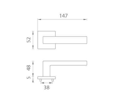 Türbeschlag MP AS - TILIA - HR 5S (BS - Schwarz matt)