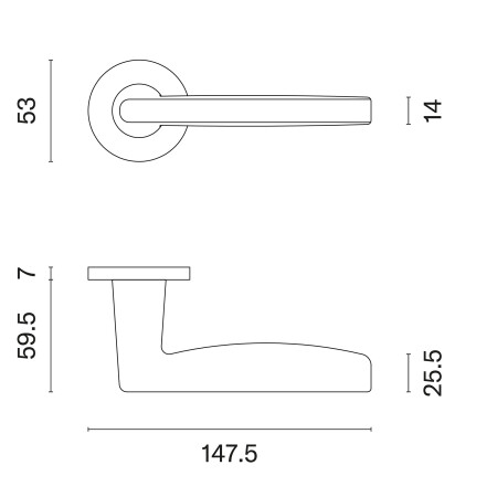 Türbeschlag MP AT - LUNA - R 7S (BS - Schwarz matt)