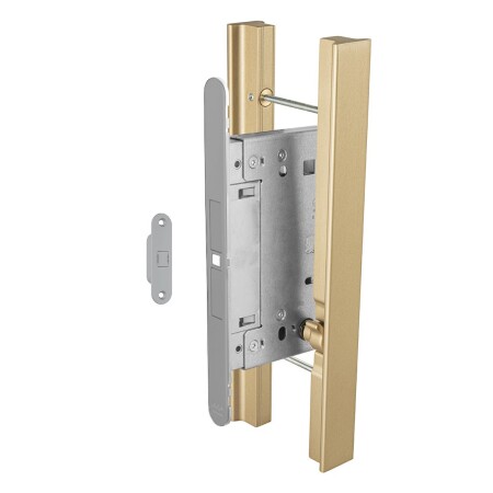 TÜRGRIFF MP SECRET mit Verriegelung (OLS - Gebürstetes Messing)