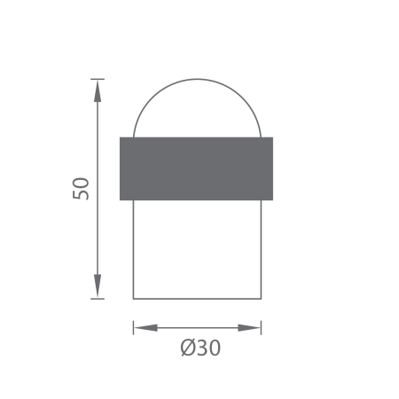 Türstopper MP AXA Rolle - FS35T (BS - Schwarz matt)