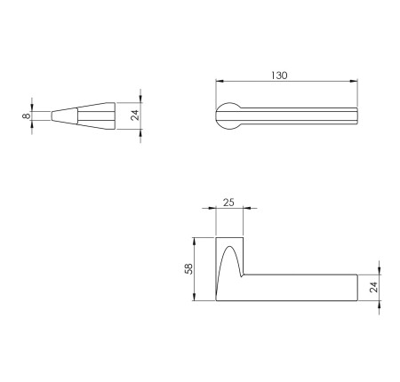 Türbeschlag MP VM - ATLANTA (WS - Weiß matt)