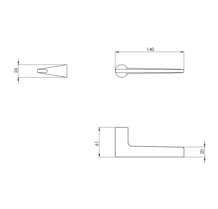 Türbeschlag MP LIEVE (OLM - Gold matt)