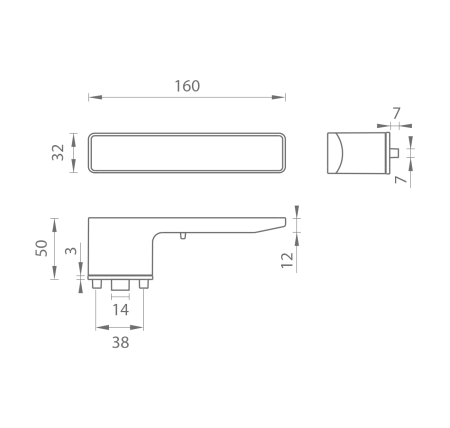 Türgriff mit Verriegelung MPK - GRANDERA SWITCH LOCK - RT (NP - Nickel Pearl)