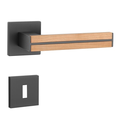 Türbeschläge MP AS - IMPERATA - HR 7S (BS - Schwarz matt / Eichenholz)