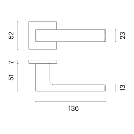 Türbeschläge MP AS - IMPERATA - HR 7S (BS - Schwarz matt / Eichenholz)