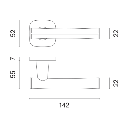 Türbeschläge MP AS - DAVIDIA - QR 7S (OLS - Gebürstetes Messing / braunes Leder)