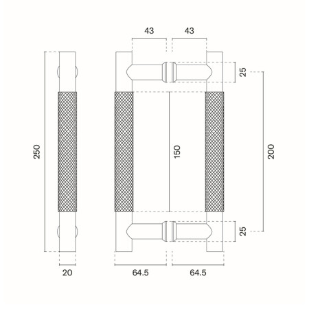 Türgriff MP SH 1770 - Paar (T PVD - Titanium PVD)