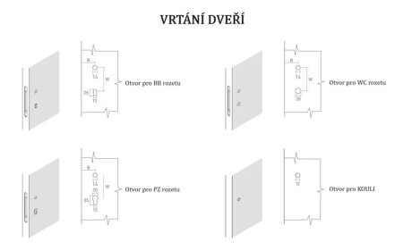 Türbeschlag MP PEPE (WS - weiß matt)