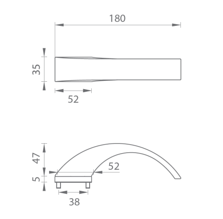 Türbeschlag MP TI - DEDOS - RT5 3094 (BS - Schwarz matt)