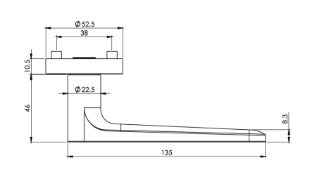 Türbeschlag MP GK - AVUS GK4 - R (Graphitschwarz)