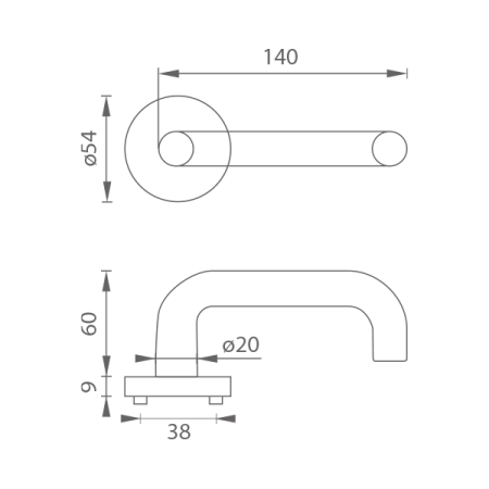 Türbeschläge MP COSLAN - R (BS - Schwarz matt)