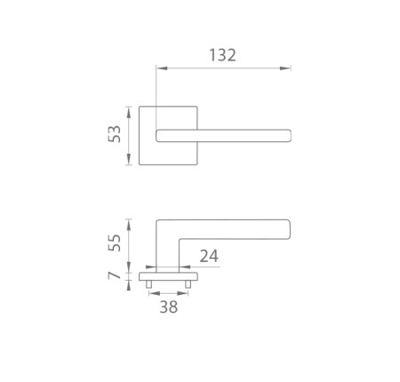 Türbeschläge MP Pyrola - HR 7S (HNM - Braun matt)