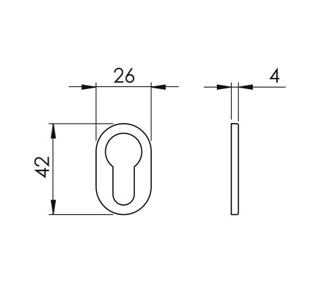 Türrosette MP VM - 4UOR (OCS - Gebürstetes Chrom)