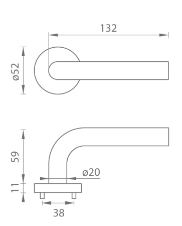 Türbeschläge MP TI - MONA - R 2001 (T - Titan)