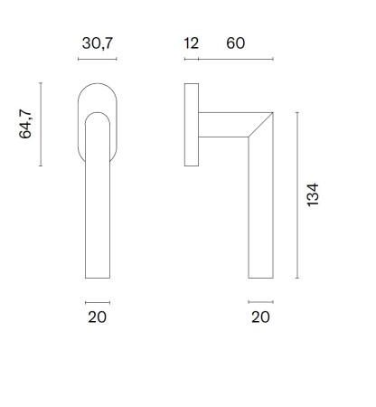 Euro-Fenstergriff MP SH - DK - OVAL - 1701 (OLV PVD - Poliertes PVD-lackiertes Messing)