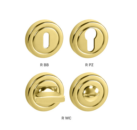 Türrosette MP TI - R geteilt (OLV - Messing poliert lackiert)