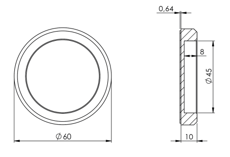 Schiebetürscharniere MP GK CIRCLE (Graphitschwarz)