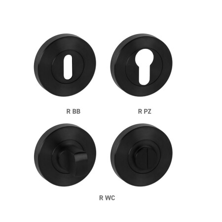 Türrosette MP - RS (BS PVD - Schwarz matt PVD PVD)