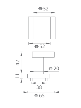 Türgriff MP TI - HR 1924Q (OCS - Gebürstetes Chrom)