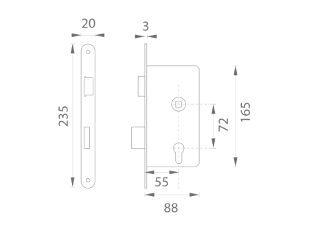 MECHANISCHES PANIKSCHLOSS MP DK - 181