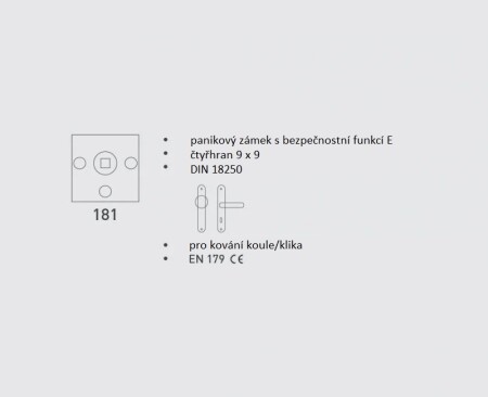 MECHANISCHES PANIKSCHLOSS MP DK - 181