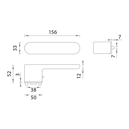 Türbeschläge MP MPK - IMPRESSA SCHALTERSCHLOSS - ODER mit Verriegelung am Griff (NP - Nickelperle)
