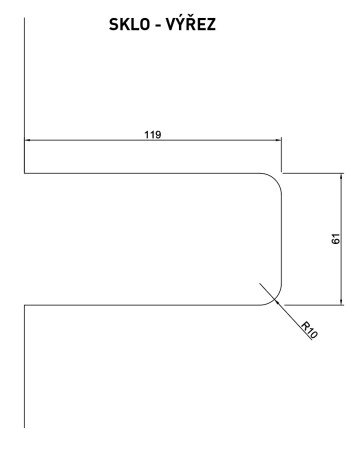 Glastürschloss MP VM - TOTAL GLASS (BS - Matt Schwarz)